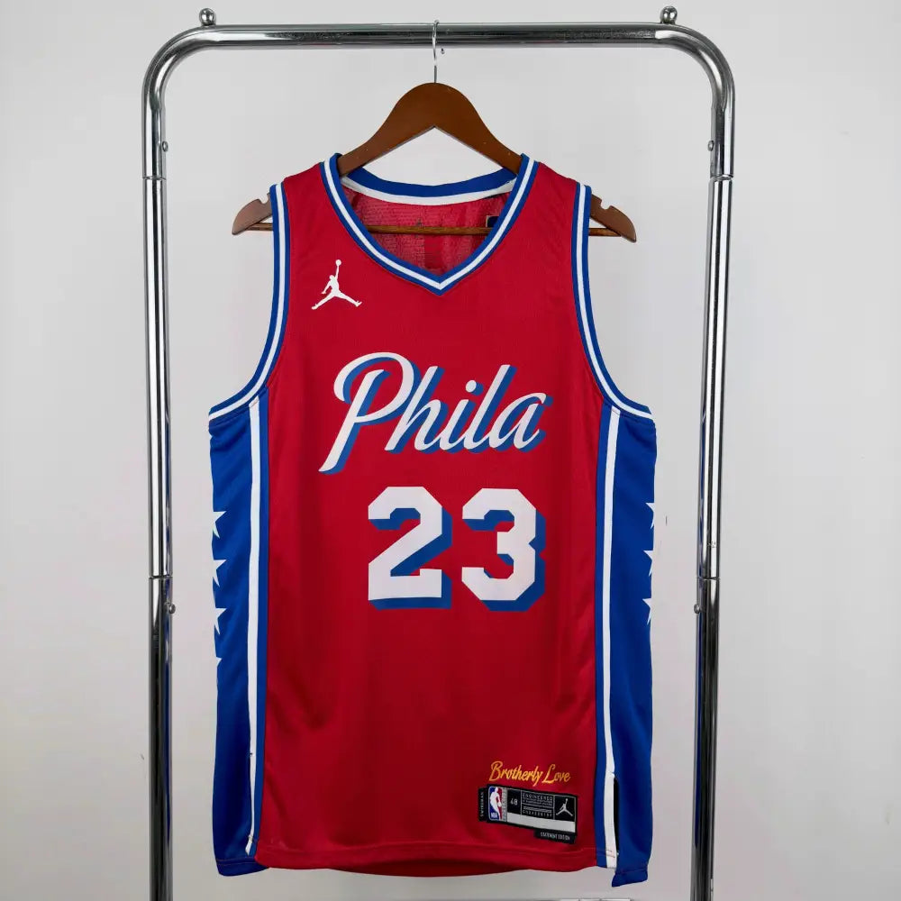Maillot Lebron James 2026/2027 76ers Rouge - Vêtements de sport