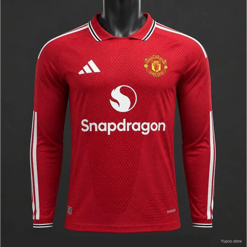 Maillot Manchester United Domicile Version Joueur 2026/2027 manches longues - Vêtements de sport