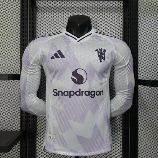 Maillot Manchester United Extérieur Manches Longues version joueur 2025/2026 - Vêtements de sport
