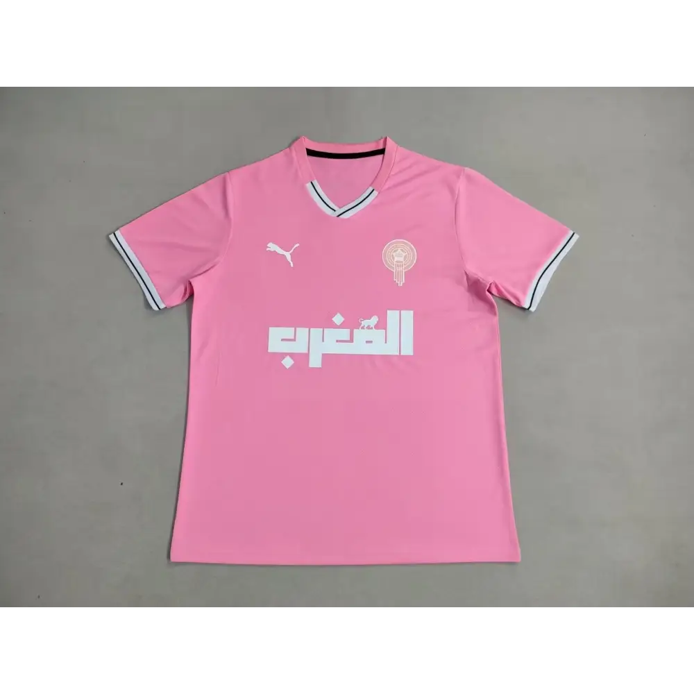 Maillot Maroc Rose et Blanc 2025/2026 - Vêtements de sport