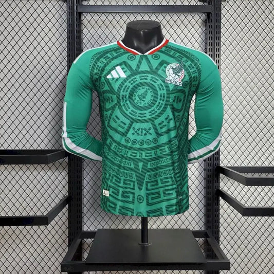Maillot Mexique Domicile manches longues Version Joueur Coupe du Monde 2026 - Vêtements de sport