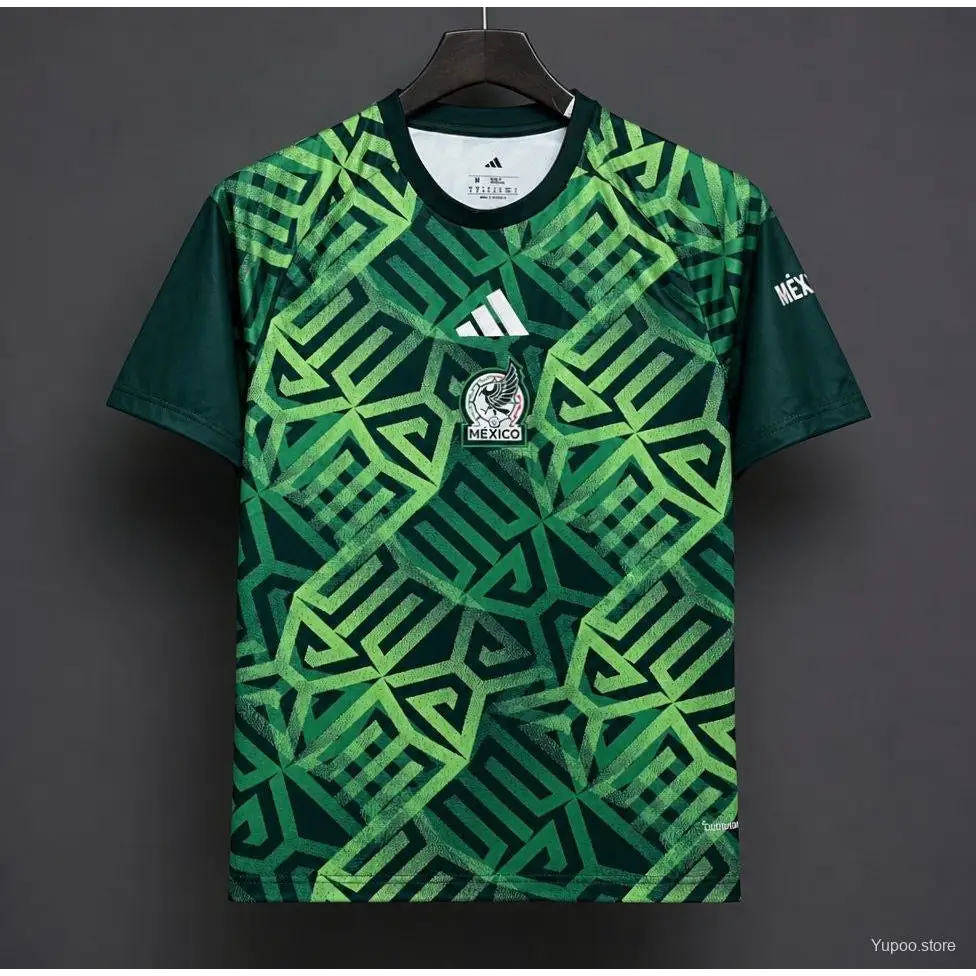 Maillot Mexique Pré Match Coupe du Monde 2026 Géometrique - Vêtements de sport