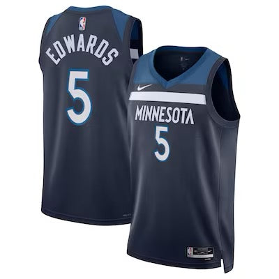 Maillot NBA Edwards 2024/2025 - Bleu / S - Vêtements de sport