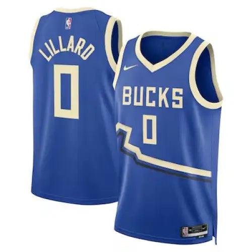 Maillot NBA Lillard 2024/2025 - Bleu / S - Vêtements de sport