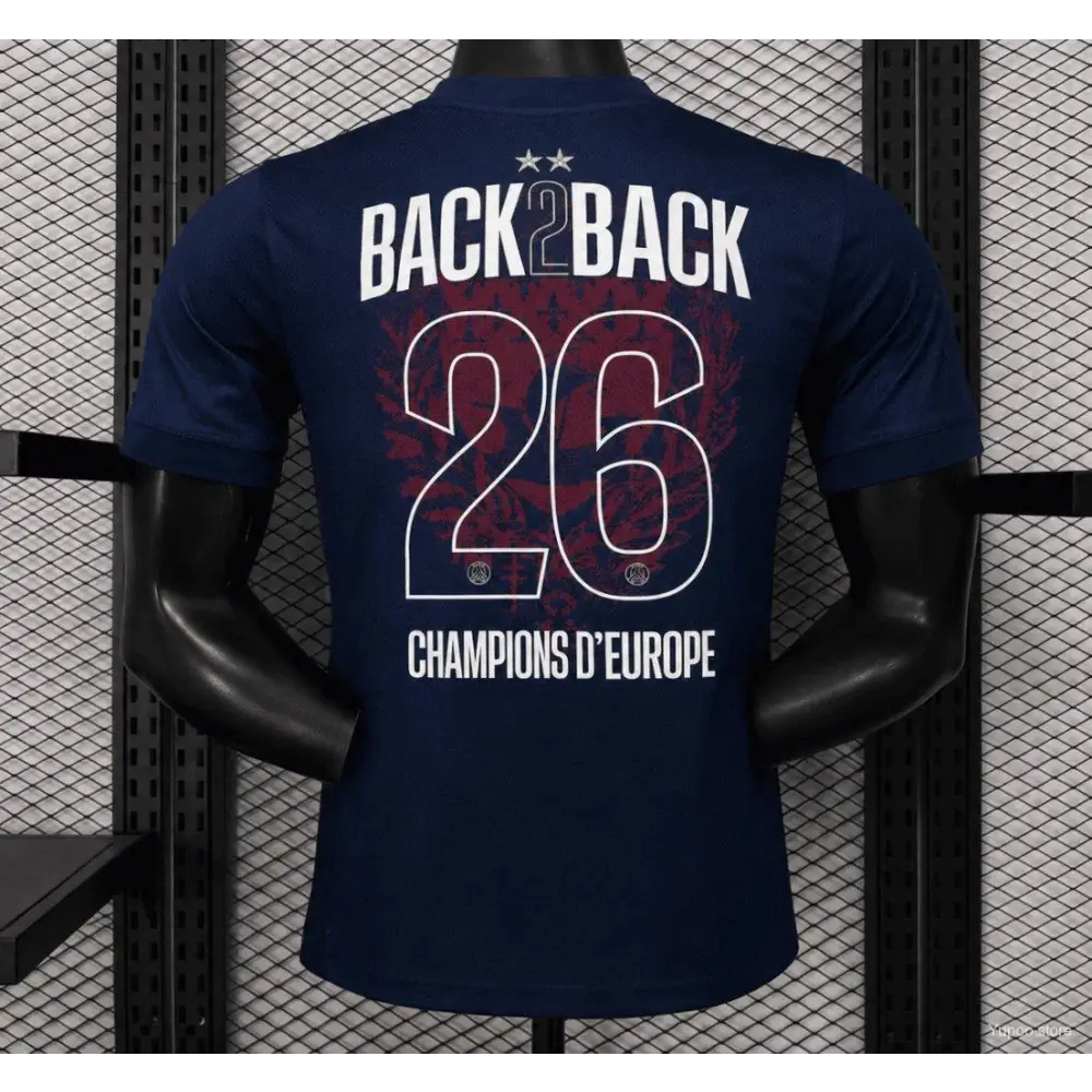 Maillot PSG Domicile 2 Étoile Back to Back 2025/2026 Version joueur - Vêtements de sport