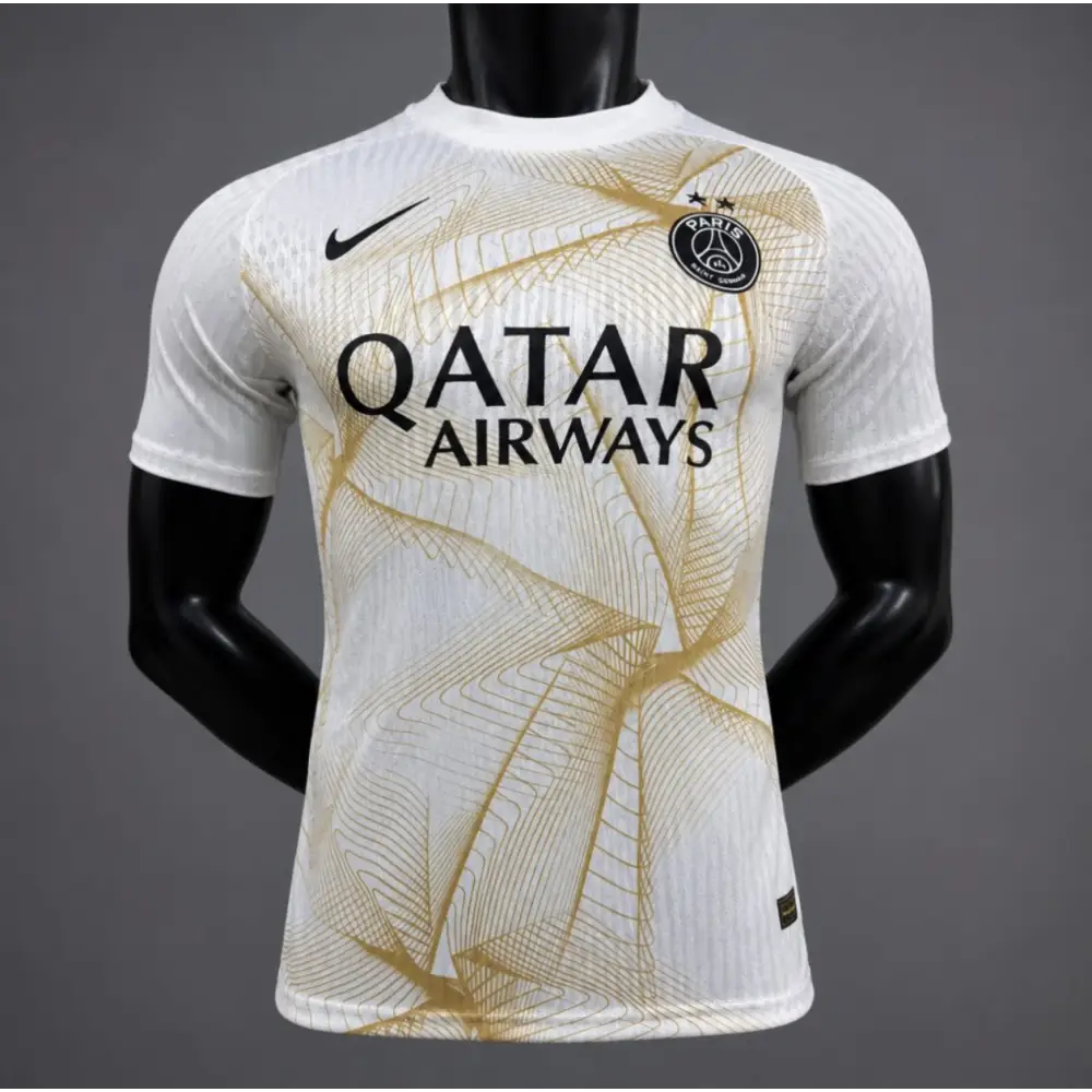 Maillot PSG Pré match 2026/2027 Domicile Doré Version joueur - Vêtements de sport