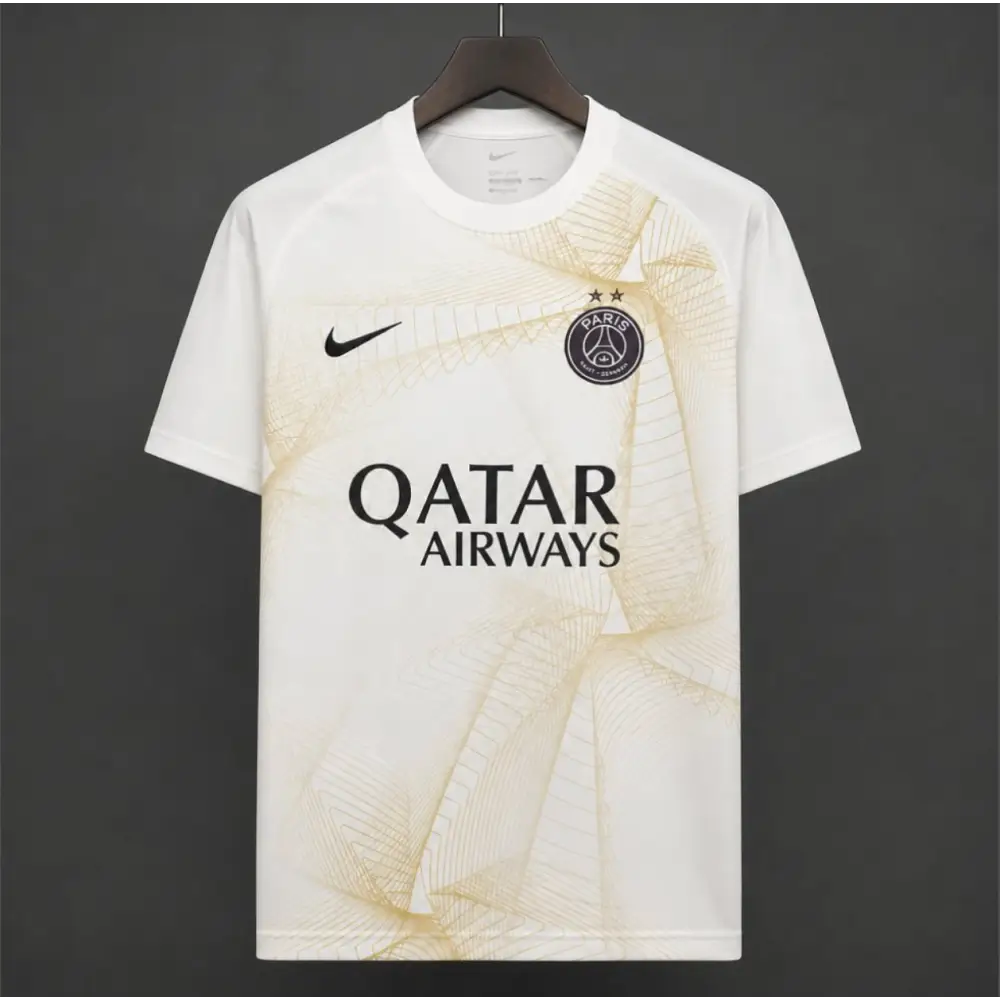 Maillot PSG Pré match 2026/2027 Domicile Doré - Vêtements de sport