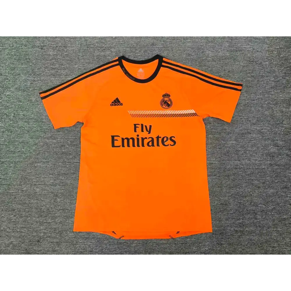 Maillot Real Madrid Training Retro orange 2013/2014 - Vêtements de sport
