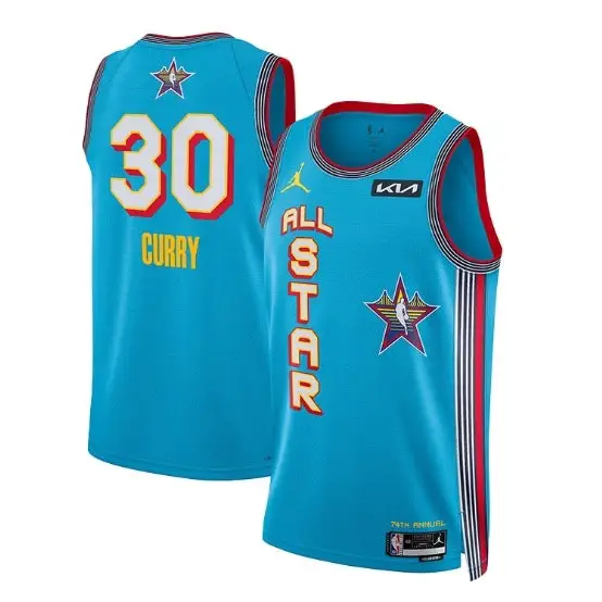 Maillot NBA All Star Curry 2024/2025 - Bleu / S - Vêtements de sport
