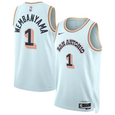 Maillot NBA Wembanyama 2024/2025 - Bleu ciel / S - Vêtements de sport