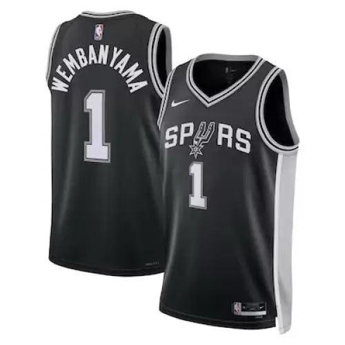 Maillot NBA Wembanyama 2024/2025 - Noir / S - Vêtements de sport