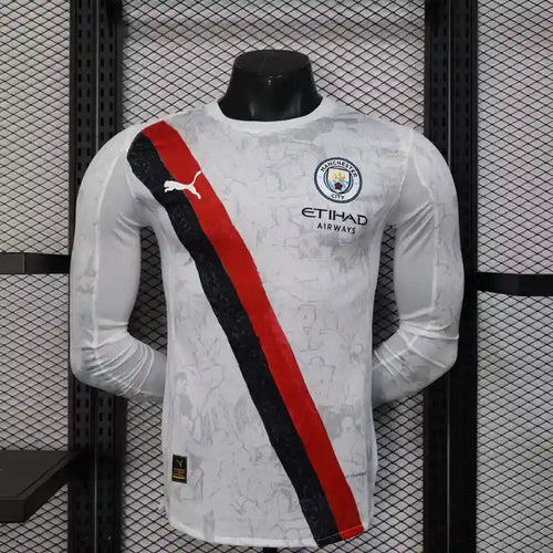 Manchester City Extérieur Version Joueur Manches Longues 2025/2026 - Vêtements de sport