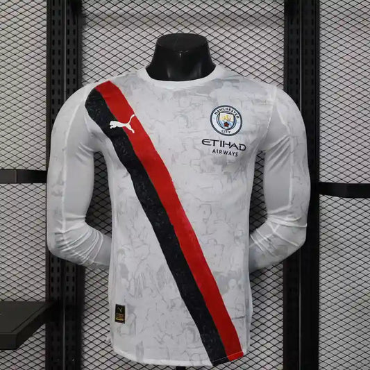Manchester City Extérieur Version Joueur Manches Longues 2025/2026 - Vêtements de sport