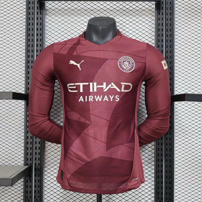 Manchester City Third Version Joueur Manches Longues 2024/2025 - Third / S - Vêtements de sport
