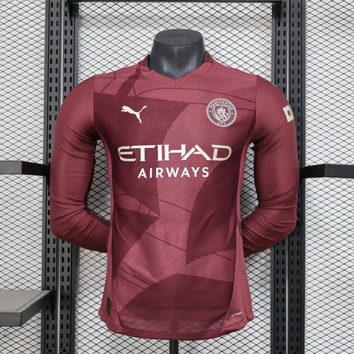 Manchester City Third Version Joueur Manches Longues 2024/2025 - Third / S - Vêtements de sport