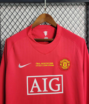 Manchester United 2007-2008 Finale Champions League Manches Longues - Vêtements de sport