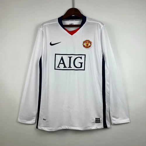 Manchester United Maillot Manche Longue Extérieur 2007/2008 - Vêtements de sport