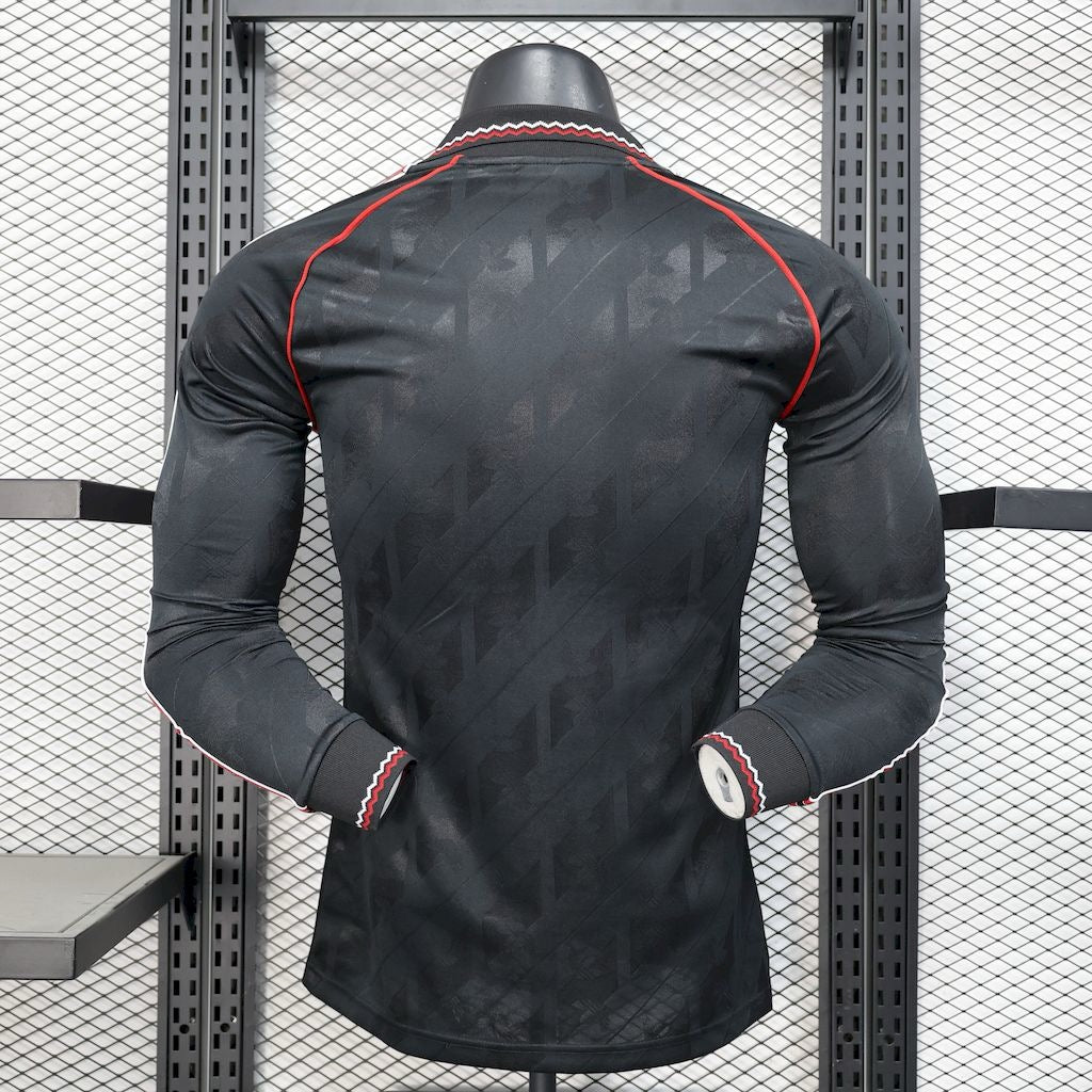 Manchester United Noir Manches Longues Version Joueur 2025/2026 - Vêtements de sport