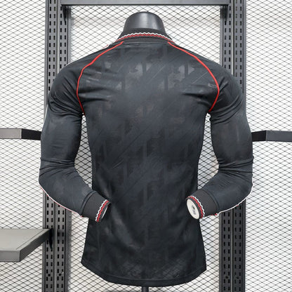 Manchester United Noir Manches Longues Version Joueur 2025/2026 - Vêtements de sport