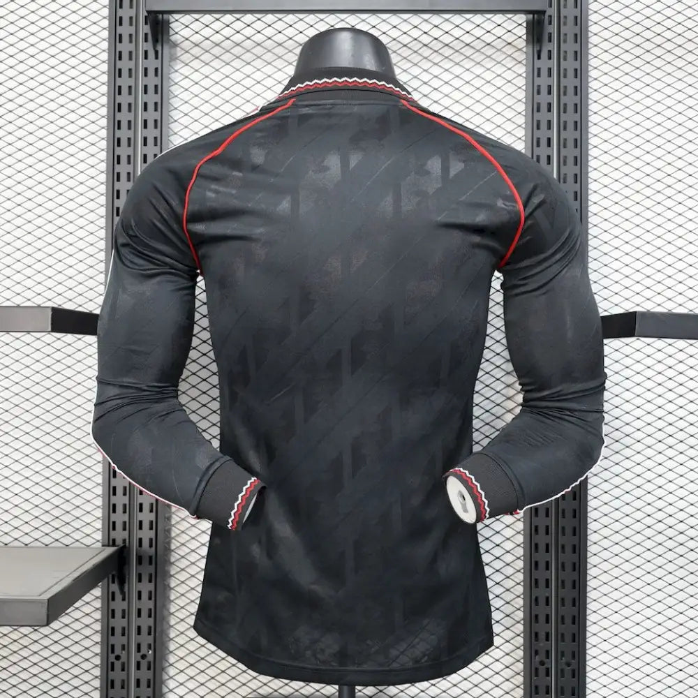 Manchester United Noir Manches Longues Version Joueur 2025/2026 - Vêtements de sport