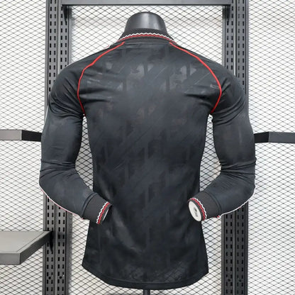 Manchester United Noir Manches Longues Version Joueur 2025/2026 - Vêtements de sport
