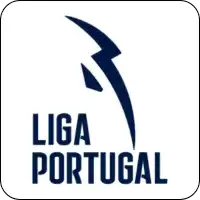 Logo bleu marine de la Liga Portugal mettant en avant un design de foudre stylisé accompagné de texte.