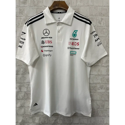 Mercedes F1 polo blanc - Vêtements de sport