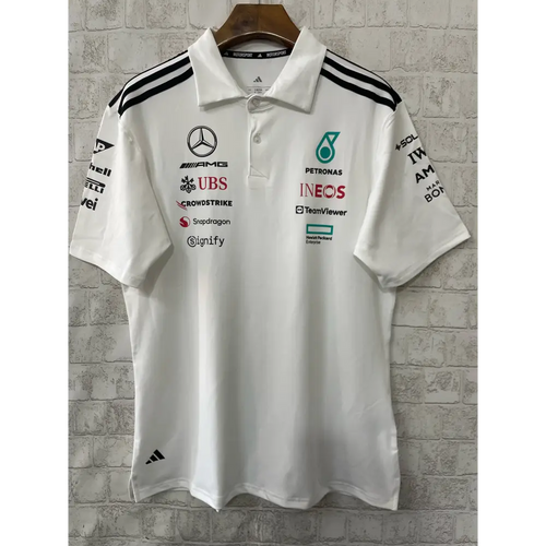 Mercedes F1 polo blanc - Vêtements de sport