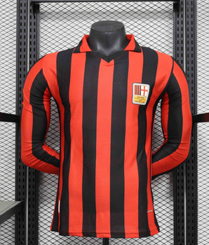 Milan AC 125 ans Domicile Version Joueur Manches Longues 2024/2025 - Domicile 125 Ans / S - Vêtements de sport