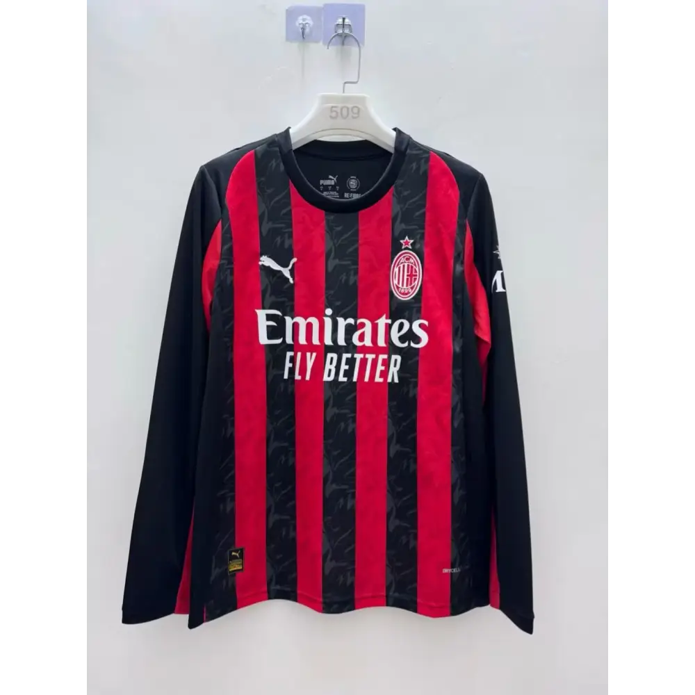Milan AC Domicile Manches Longues 2025/2026 - Vêtements de sport