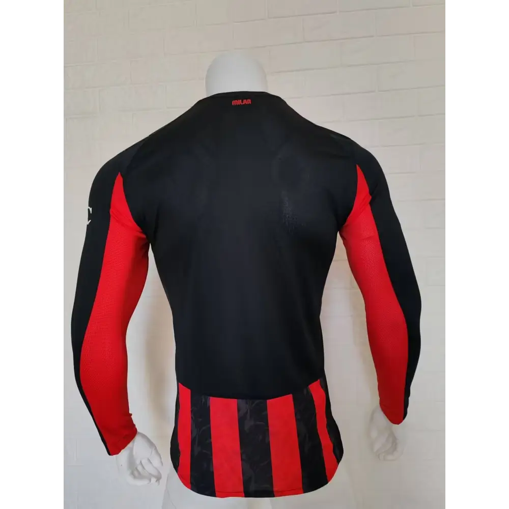 Milan AC Domicile Manches Longues Version Joueur 2025/2026 - Vêtements de sport