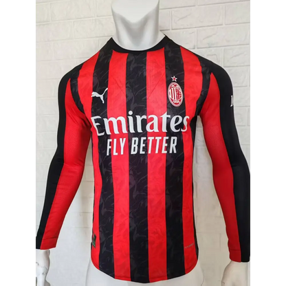 Milan AC Domicile Manches Longues Version Joueur 2025/2026 - Vêtements de sport