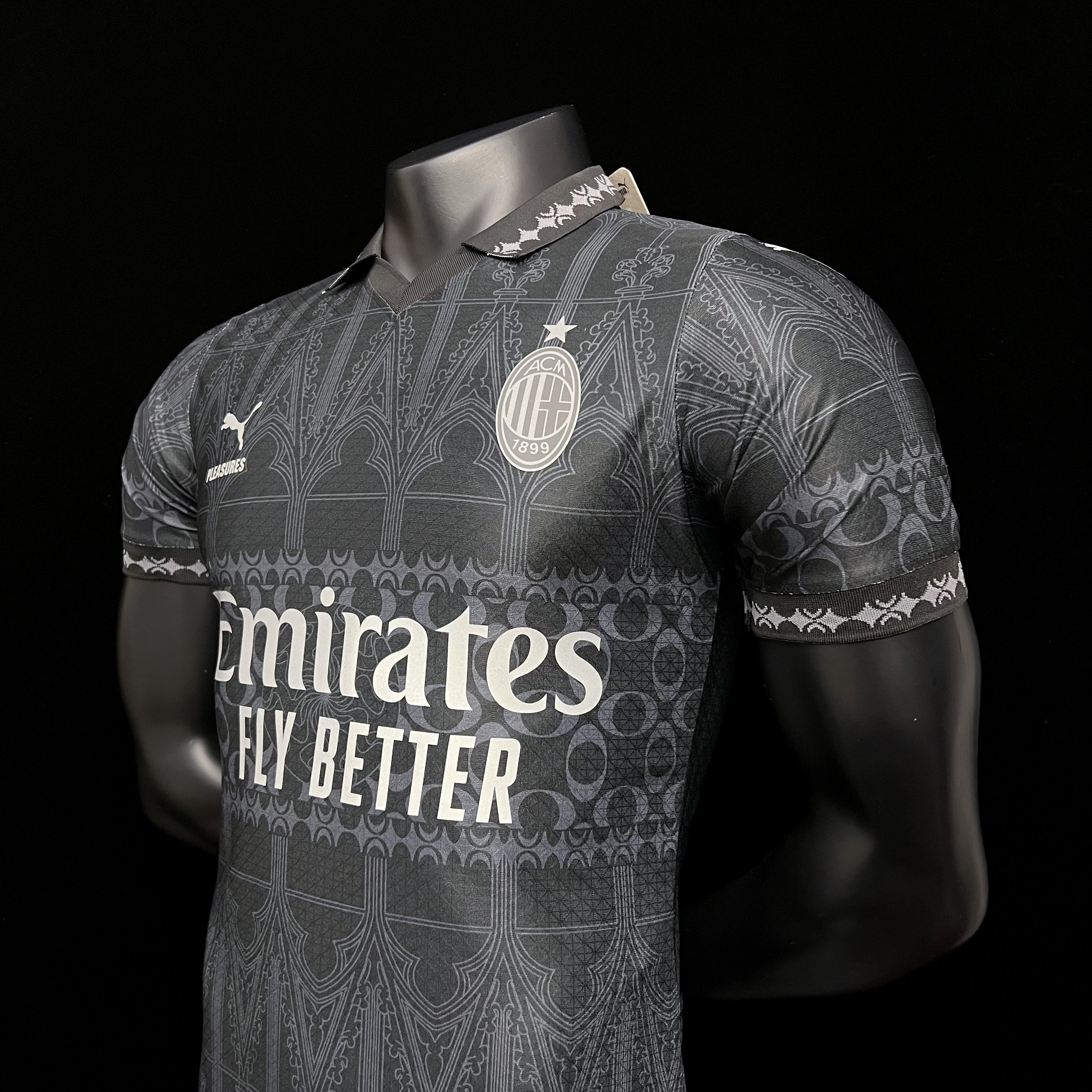 Milan AC Pleasures Black 2024/2025 - Vêtements de sport