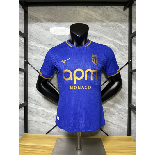 Monaco Extérieur Version Joueur Bleu 2025/2026 Vêtements de sport