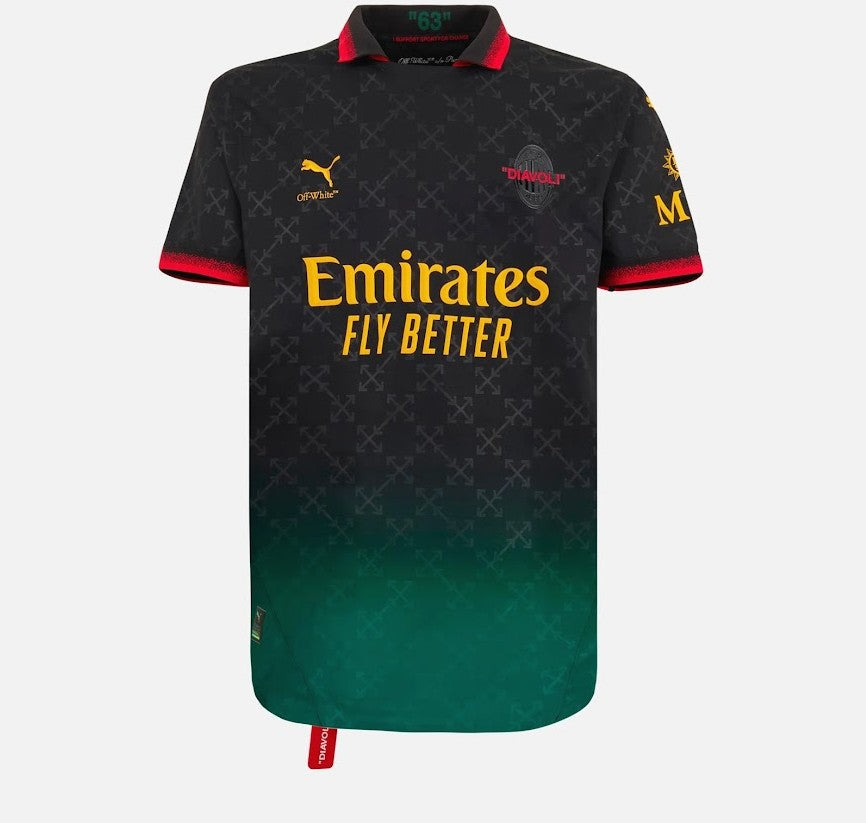 Milan AC Edition Noir x Off-White 2024/2025 - Vêtements de sport