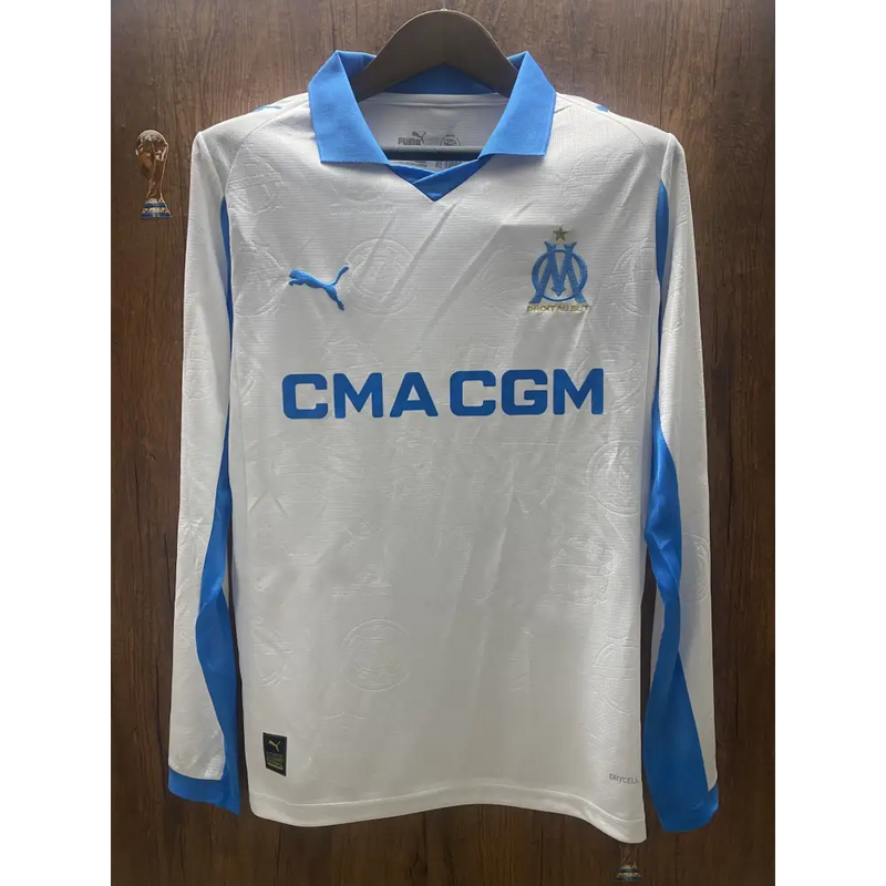 OM Olympique de Marseille Domicile Manches Longues 2025/2026 Vêtements de sport