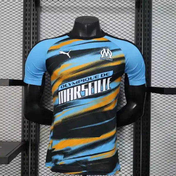 OM Olympique de Marseille Pre-Match Bleu/Orange Version Joueur 2025/2026 - Vêtements de sport
