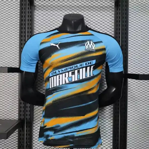 OM Olympique de Marseille Pre-Match Bleu/Orange Version Joueur 2025/2026 - Vêtements de sport