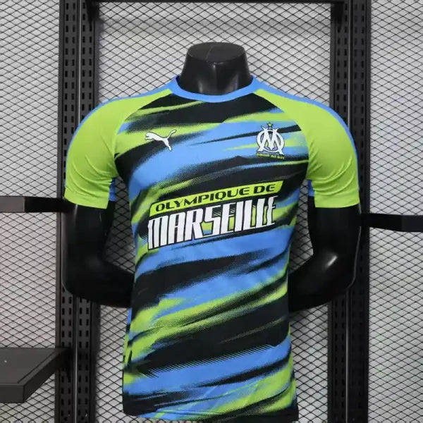 OM Olympique de Marseille Pre-Match Bleu/Vert Version Joueur 2025/2026 - Vêtements de sport