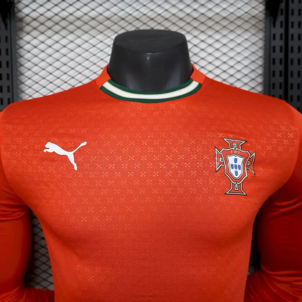 Portugal Domicile Version joueur Manches Longues 2025/2026 - Vêtements de sport