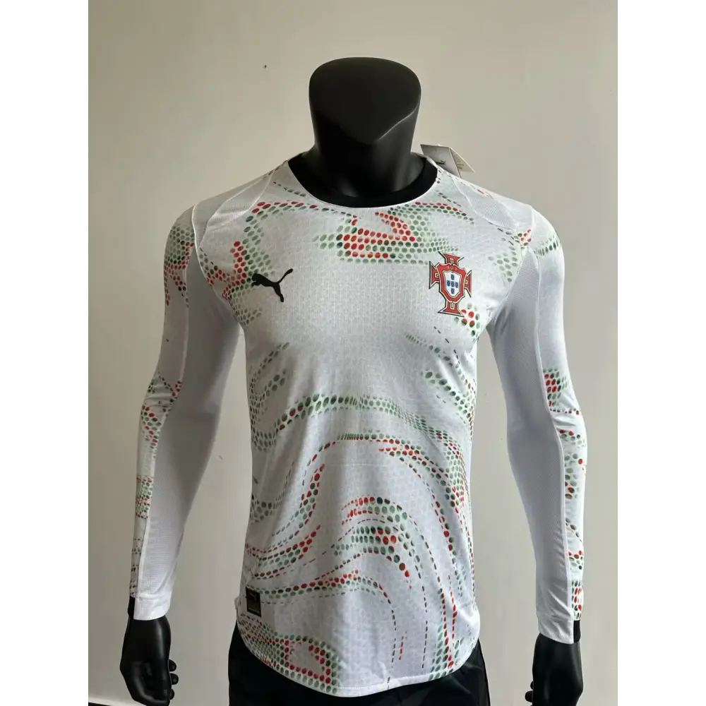 Portugal Extérieur Version Joueur Manches Longues 2025/2026 - Vêtements de sport