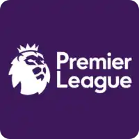 Logo de la Premier League représentant une silhouette de tête de lion couronnée en blanc sur un fond violet.