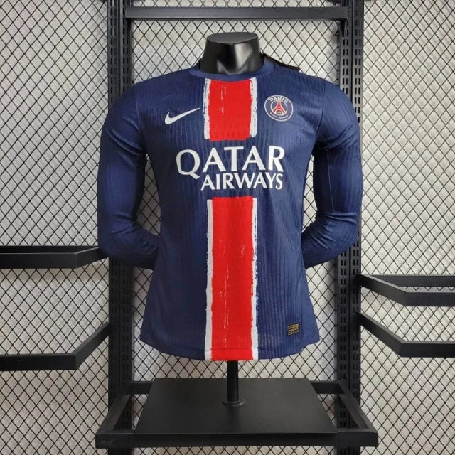 PSG Paris-Saint-Germain Domicile 2024/2025 - Version Joueur manches longues ( + 7€) / S - Vêtements de sport