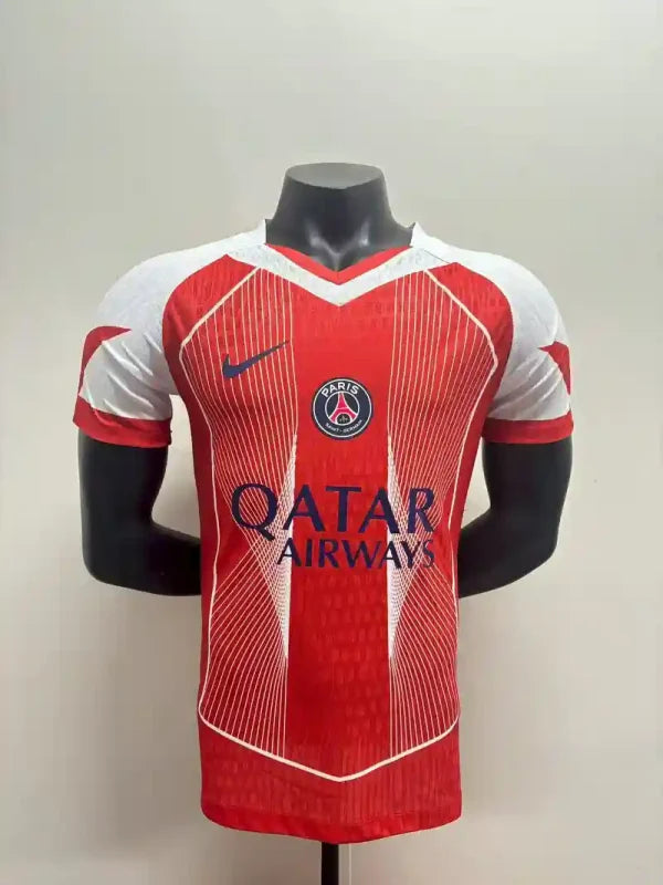 PSG Paris Saint Germain Version Joueur Edition Spécial Rouge/Blanc 2025/2026 Vêtements de sport