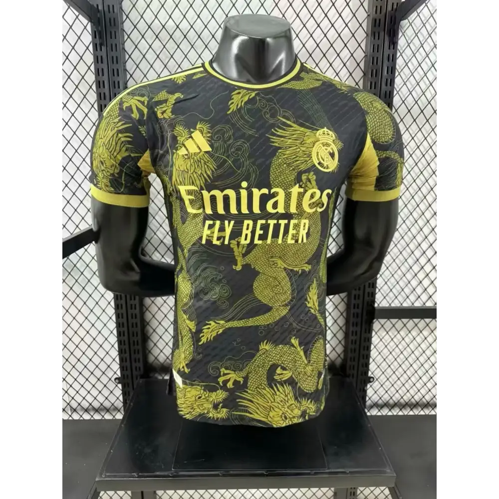 Real Madrid Dragon Noir et Jaune 2025/2026 - Dragon Noir et Jaune / S - Vêtements de sport