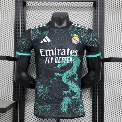 Real Madrid Dragon Noir et Vert 2025/2026 - Dragon Noir et Vert / S - Vêtements de sport
