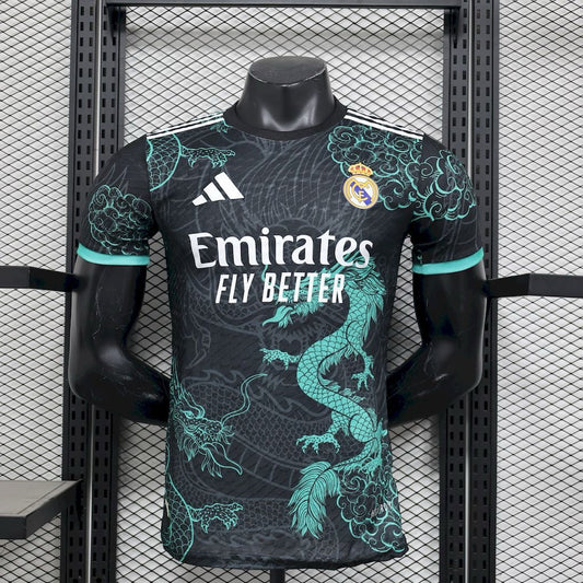 Real Madrid Dragon Noir et Vert 2025/2026 - Dragon Noir et Vert / S - Vêtements de sport