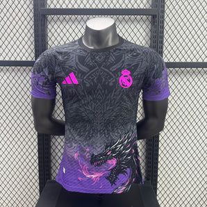 Real Madrid Dragon Noir/Violet Version Joueur 2025/2026 - Vêtements de sport