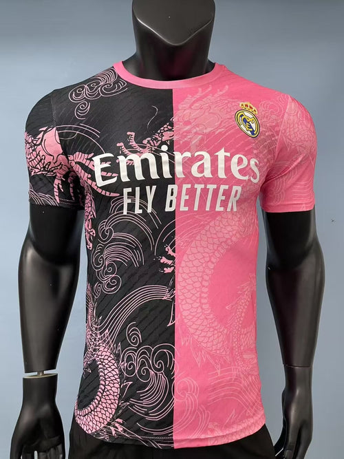 Real Madrid Rose/Noir Dragon Version Joueur 2025/2026 - Vêtements de sport
