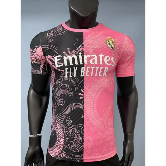 Real Madrid Rose/Noir Dragon Version Joueur 2025/2026 - Vêtements de sport